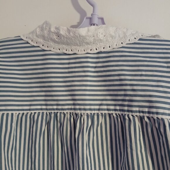 GAP X Doen Cotton Eyelet Collar Big Shirt Size Medium - Picture 5 of 11